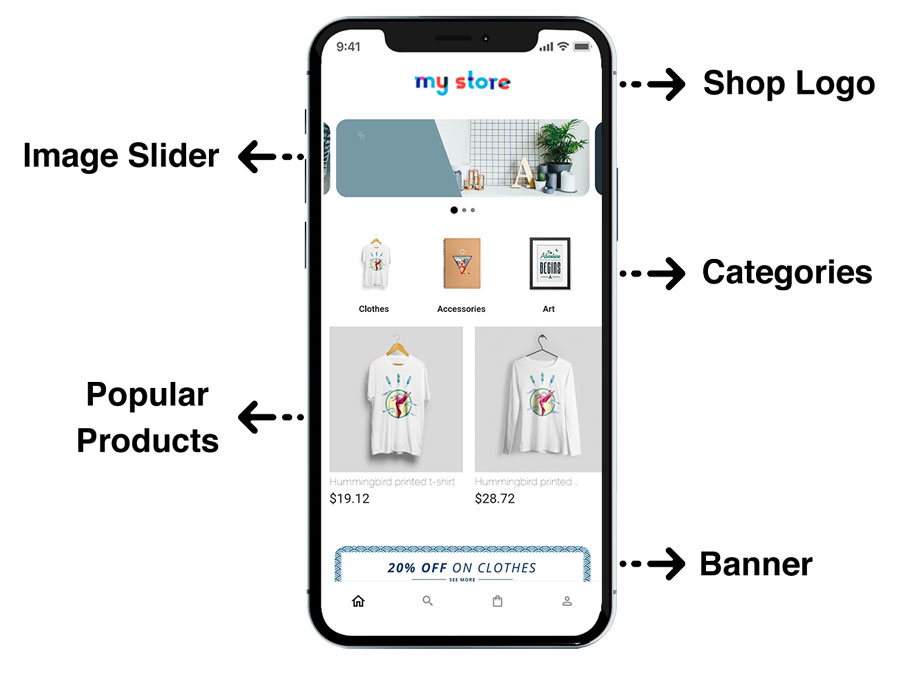 binshops free ecommerce mobile application